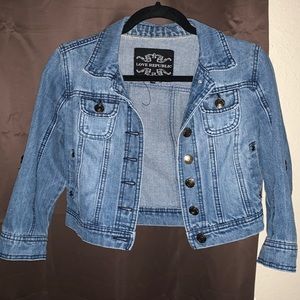 EUC cropped jean jacket